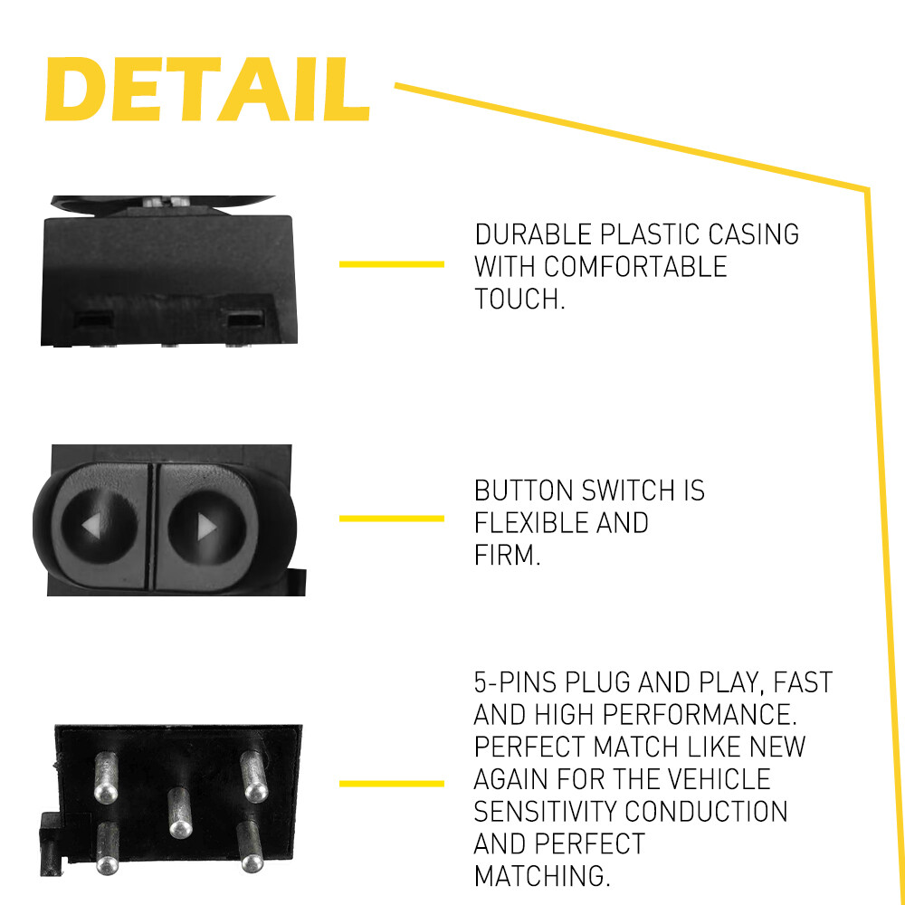 FOR 94-04 MUSTANG PASSENGER or DRIVER SIDE MASTER POWER WINDOW CONTROL SWITCH