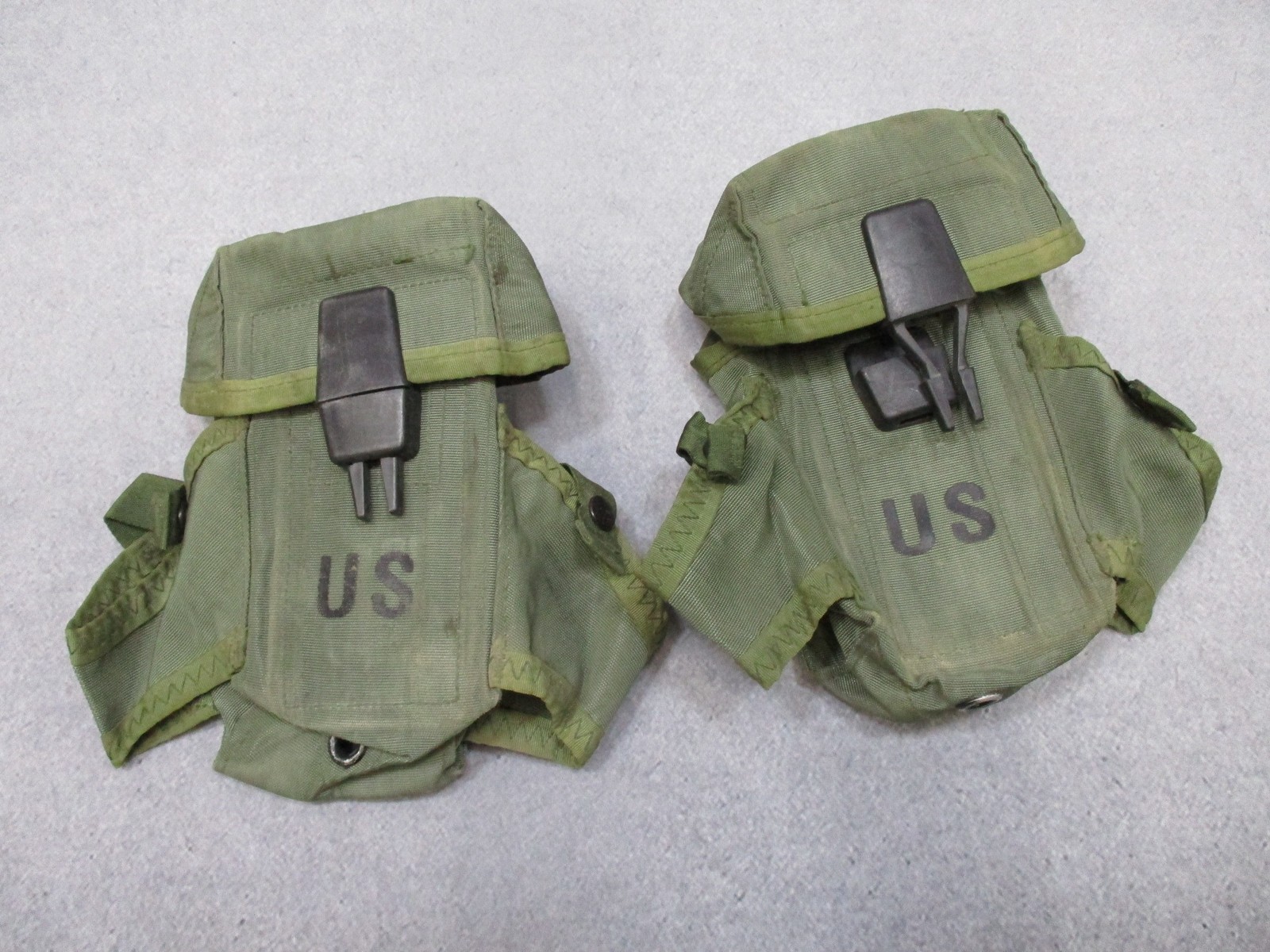 USGI ALICE LC-1 30 Round Magazine Pouch Set 2 OD Green 8465-00-001-6482 5.56/223