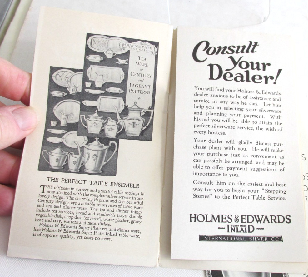 1920 HOLMES & EDWARDS SILVER CO Booklet Stepping Stones to Perfect Table Service