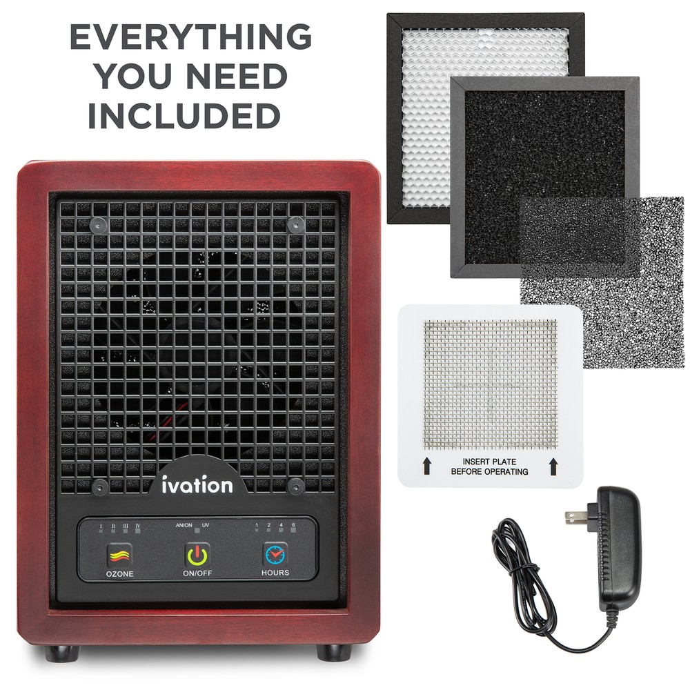 Ivation Ozone Air Purifier Portable Deodorizing System w/ Multi-Level Filtration