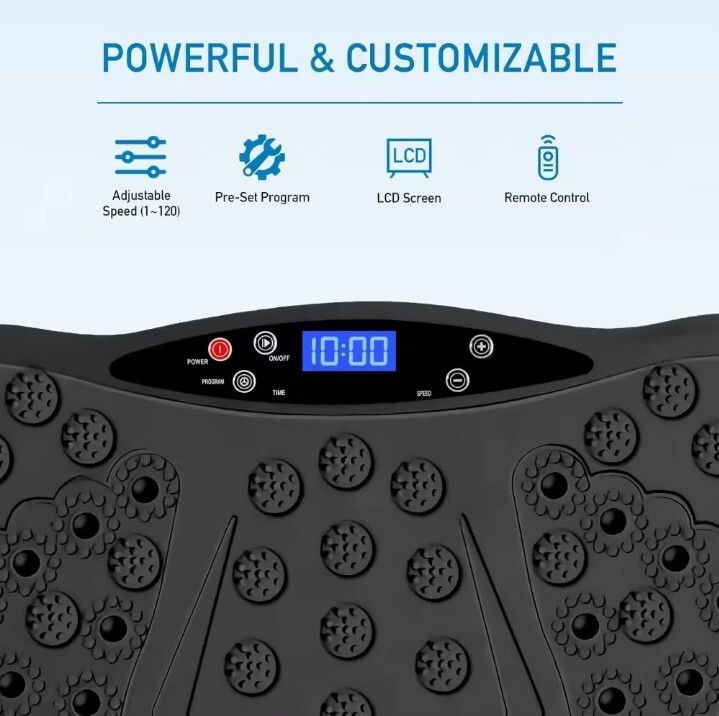 Vibration Plate Exercise Machine with Remote Control, Vibration Platform, Who...