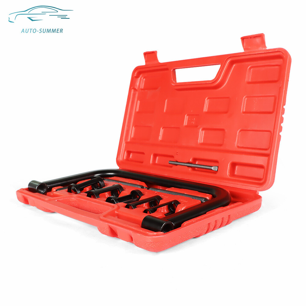 Valve Spring Compressor 10PCS Auto Compression Clamp Tool Service Kit, Valve S