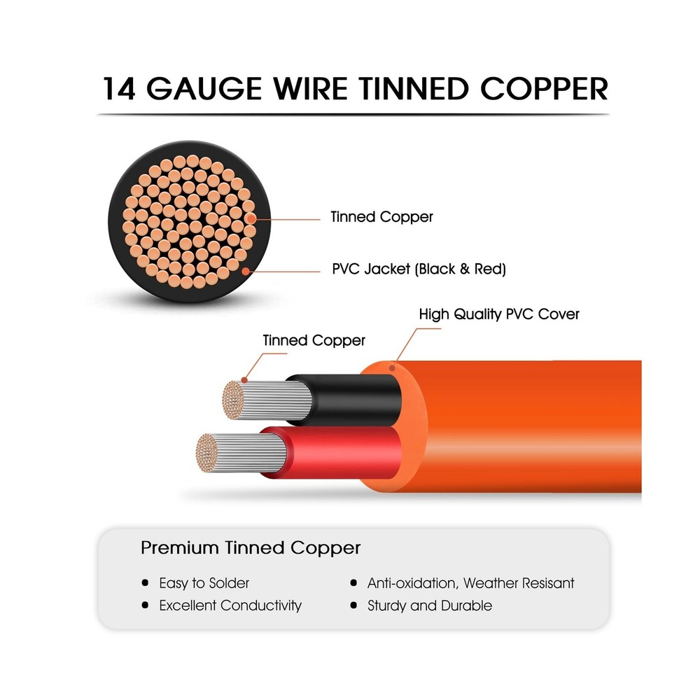 Solar Panel Extension Cable Compatible with Jackery Solar Panel Connector Per...