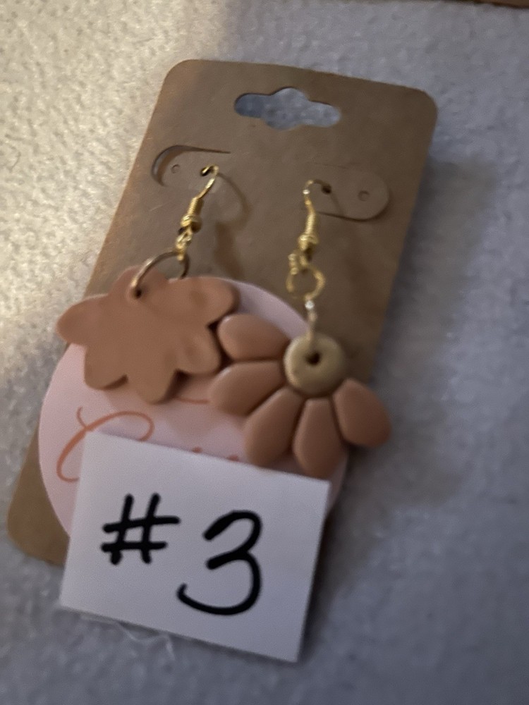 Handmade Earrings with Funky Colorful Miscellaneous Design