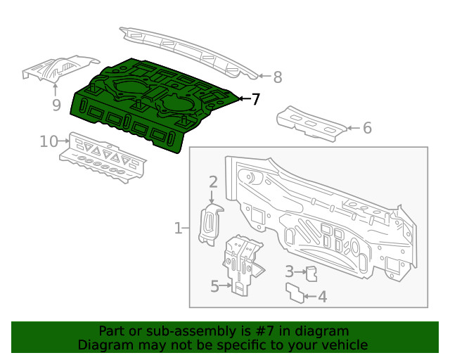 Genuine GM Rear Window Panel 23371154