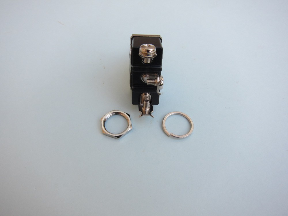 Lowrider Hydraulics or air bag 3-prong switch, panel & anodized blue extensions