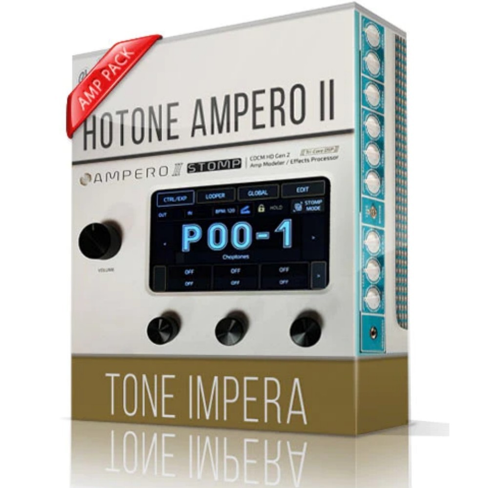 HOTONE AMPERO II Stomp Modeler and Effects Processor with MIDI & 4" Touchscreen