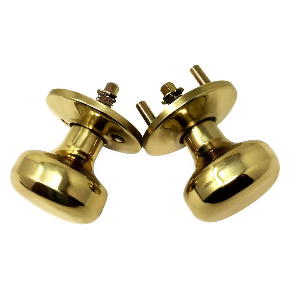 Replacement Mortise Gate Lock Door Knob Set with Spring-Polished Solid Brass Us3