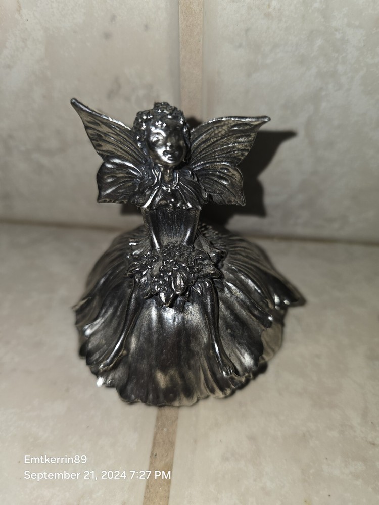 Vintage Reed And Barton Silver Plate Flower Mythical Fairy Non Musical Figurine