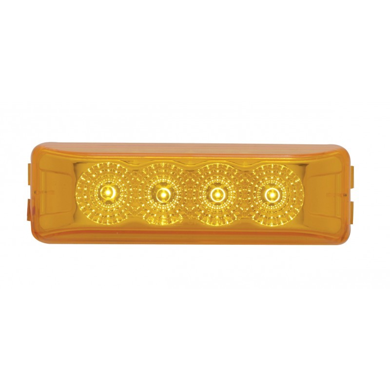 4 LED Reflector Rectangular Clearance Marker