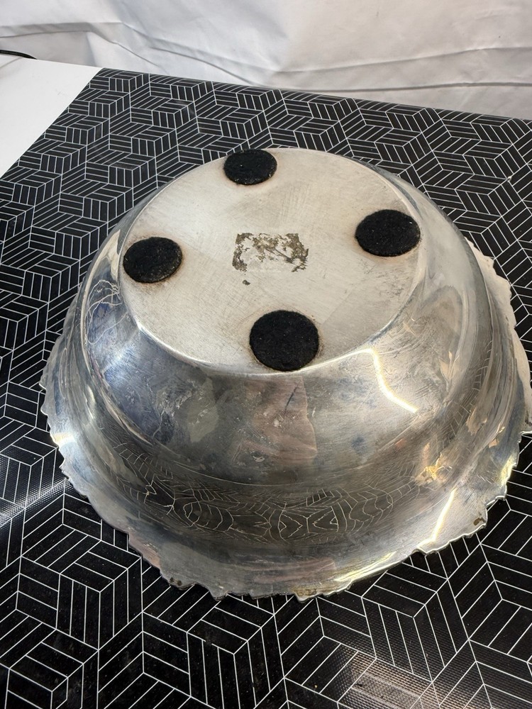 Vintage Silver Tone Grapevine Bowl - NOT SILVER -