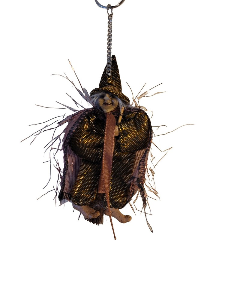 Whimsical Witch Keychain Pagan Wicca