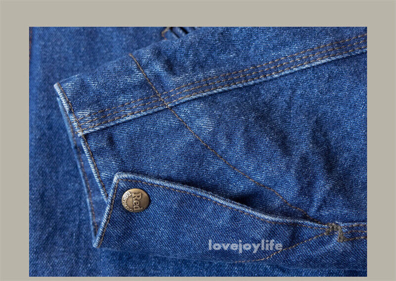 Red Tornado Vintage 15oz Denim Detroit Jacket Men Workwear Coat Casual Outerwear