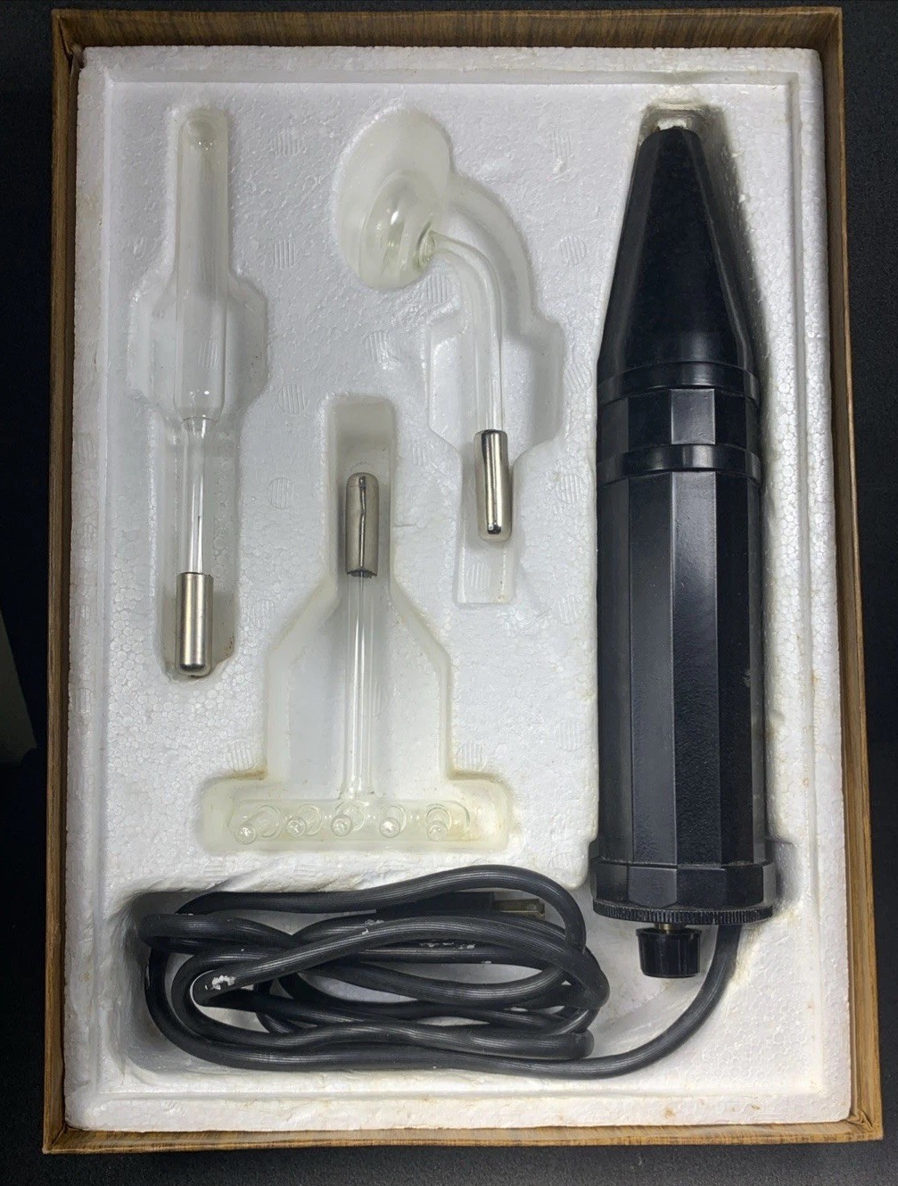 Master Violet Ray High Frequency Unit & Attachments(3) WORKS! Original Receipt!