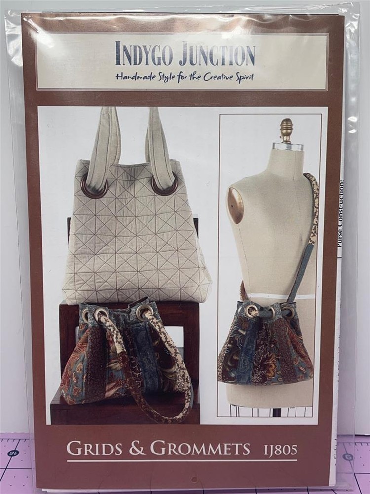 INDYGO JUNCTION, INC. - SEWING PATTERN - GRIDS & GROMMETS Bag Patterns