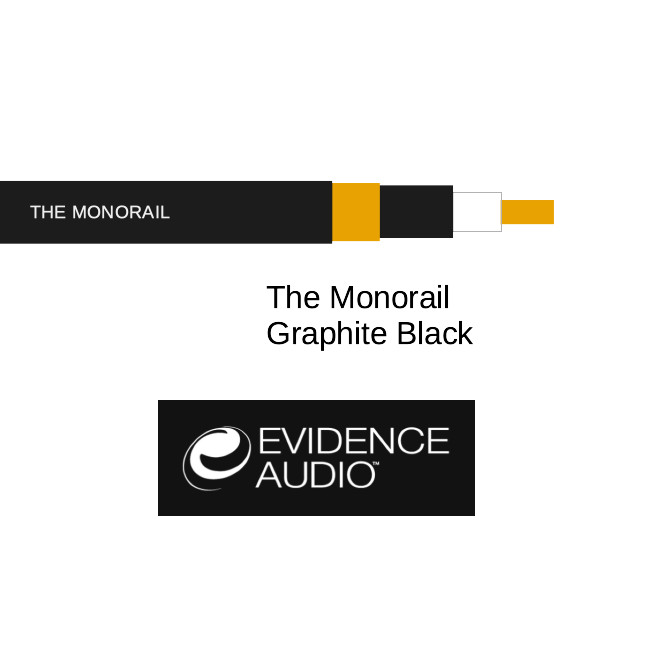 Evidence Audio Monorail Patch Cable, Graphite Black – Bulk Per Foot