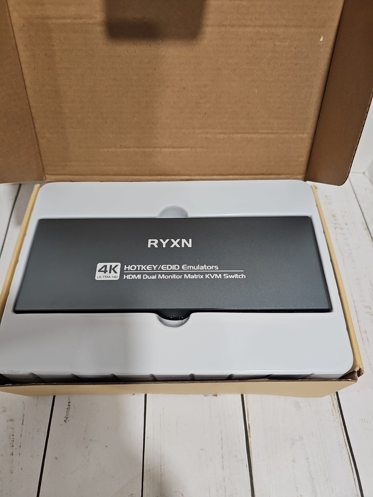 HDMI KVM Switch 2 Monitors 2 Computers, 4K HDMI Matrix Switch 2x2, Support...