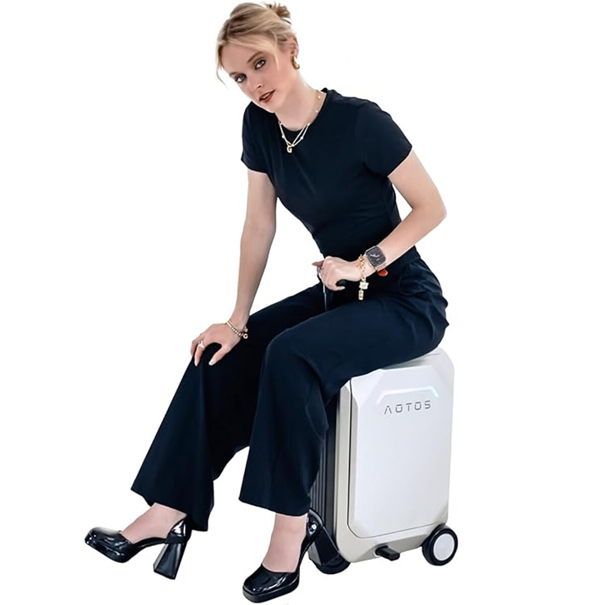 AOTOS 20" SMART RIDEABLE SUITCASES 31L ELECTRIC LUGGAGE SCOOTER FOR TRAVEL