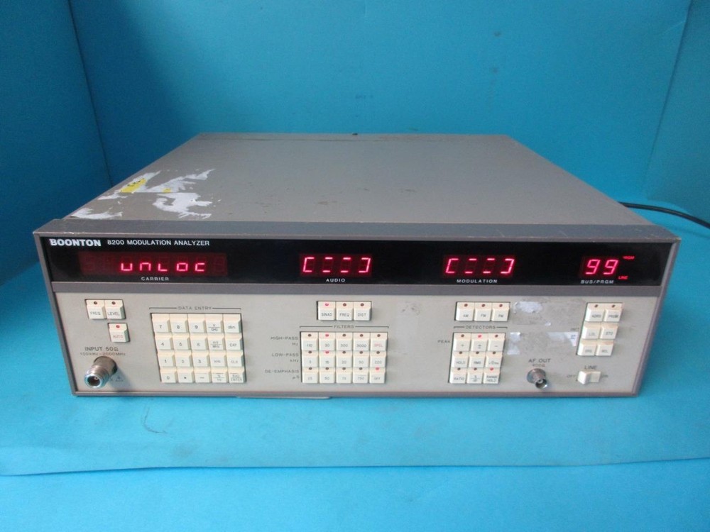 BOONTON ELECTRONICS CORP MODEL 8200-S/1 MODULATION ANALYZER TEST EQUIPMENT WORKS