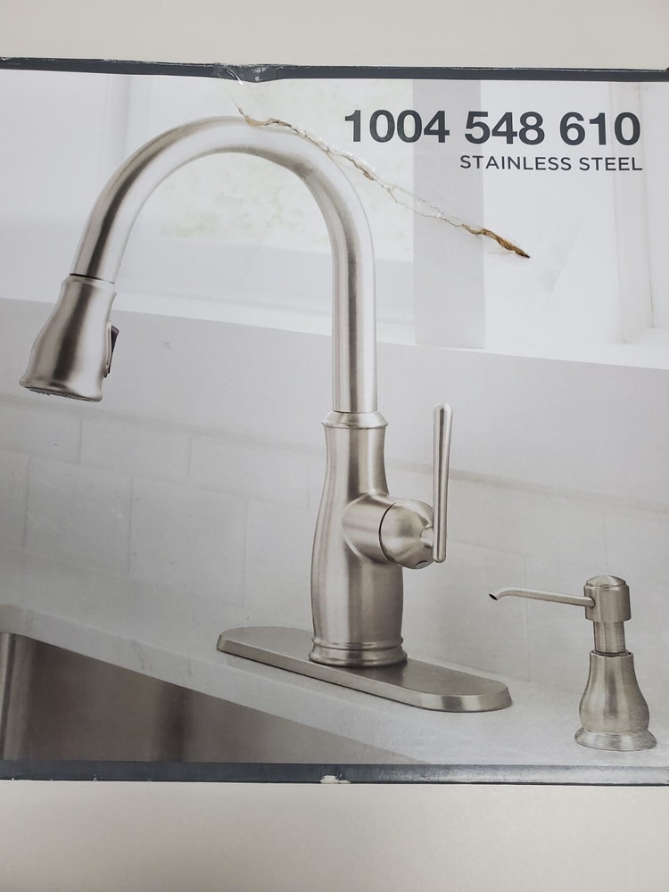 Glacier Bay Kagan Single-Handle Pull-Down Kitchen Faucet - Silver (‎FP1B4201SP)