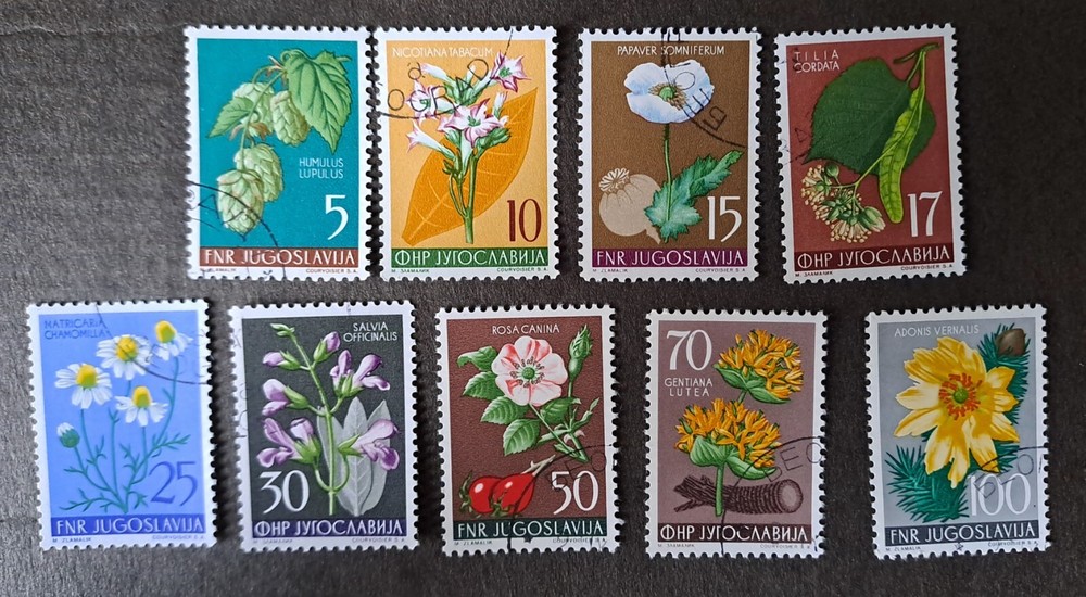 YUGOSLAVIA COMPLETE SET FLORA I