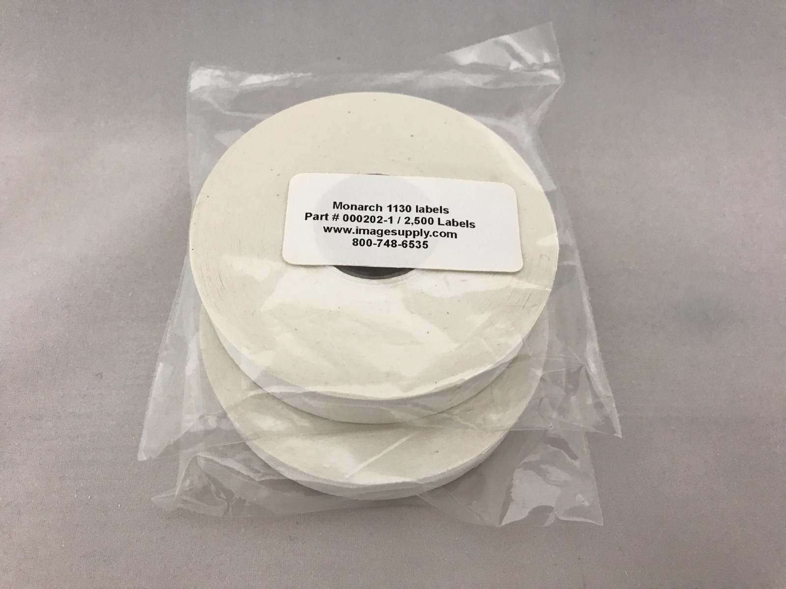 2 Rolls GENUINE Monarch Paxar 1130 White Labels 000202 / FO-122