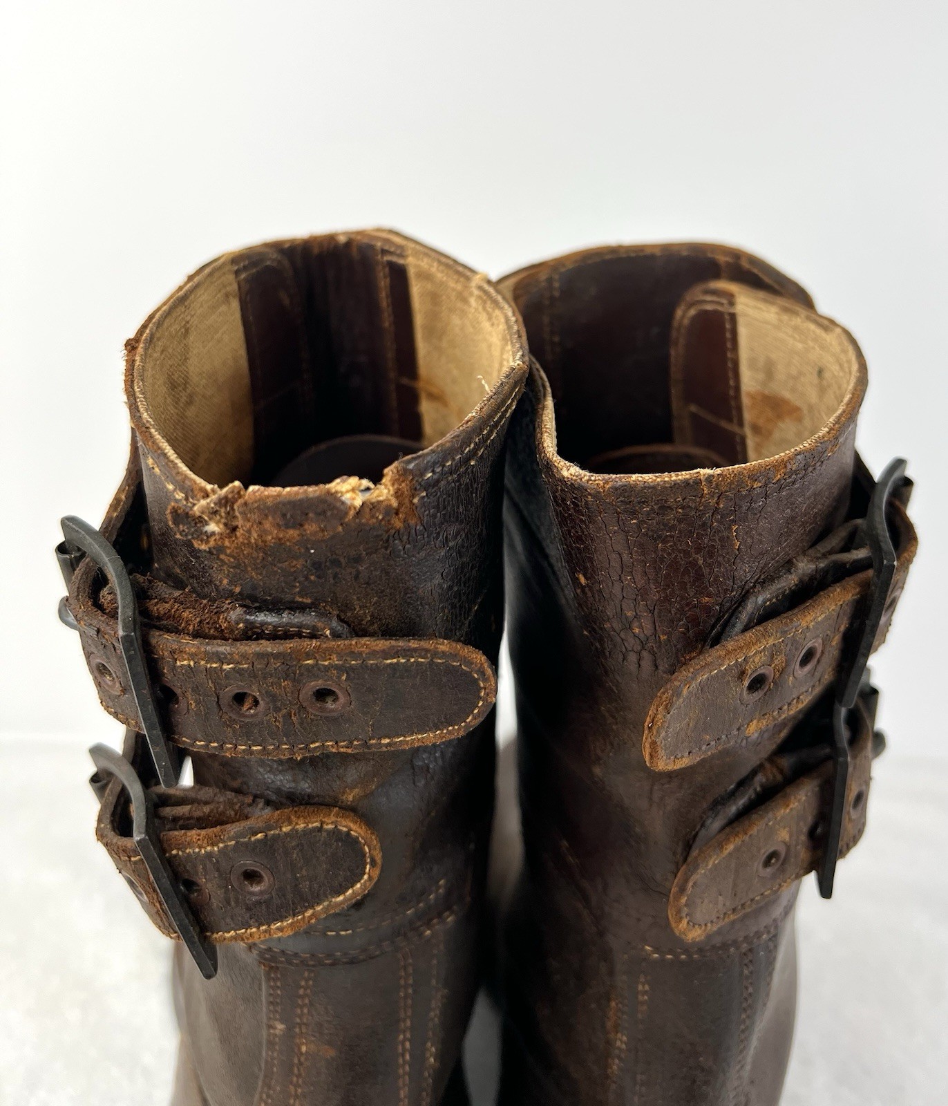 Vtg Wwii US Army Military M-1943 M43 Double Buckle Combat Boots 1940s Mens 10 E