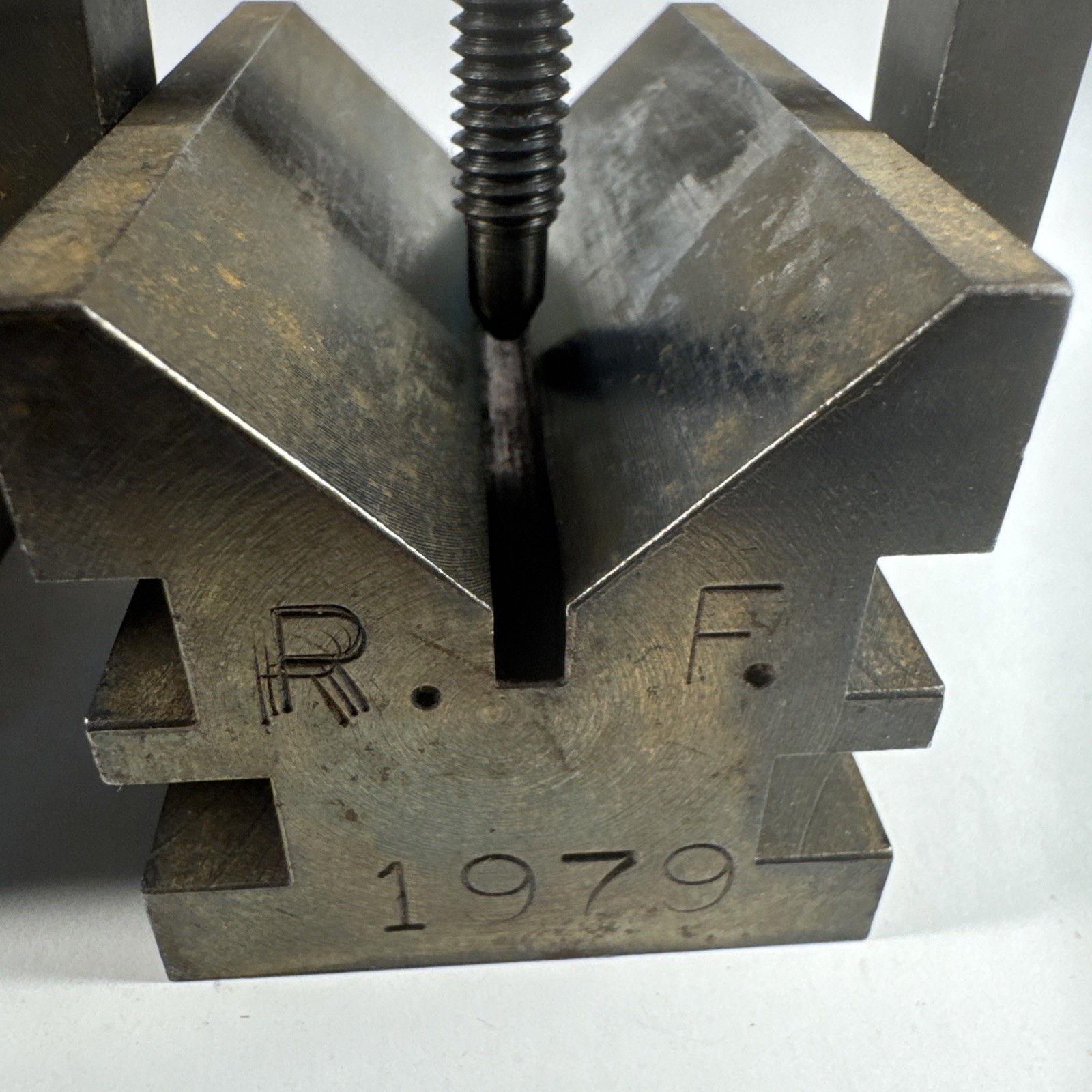 R.F. 1979 Precision V-block and clamp set Heavy Bronze 2.9 Pounds Each