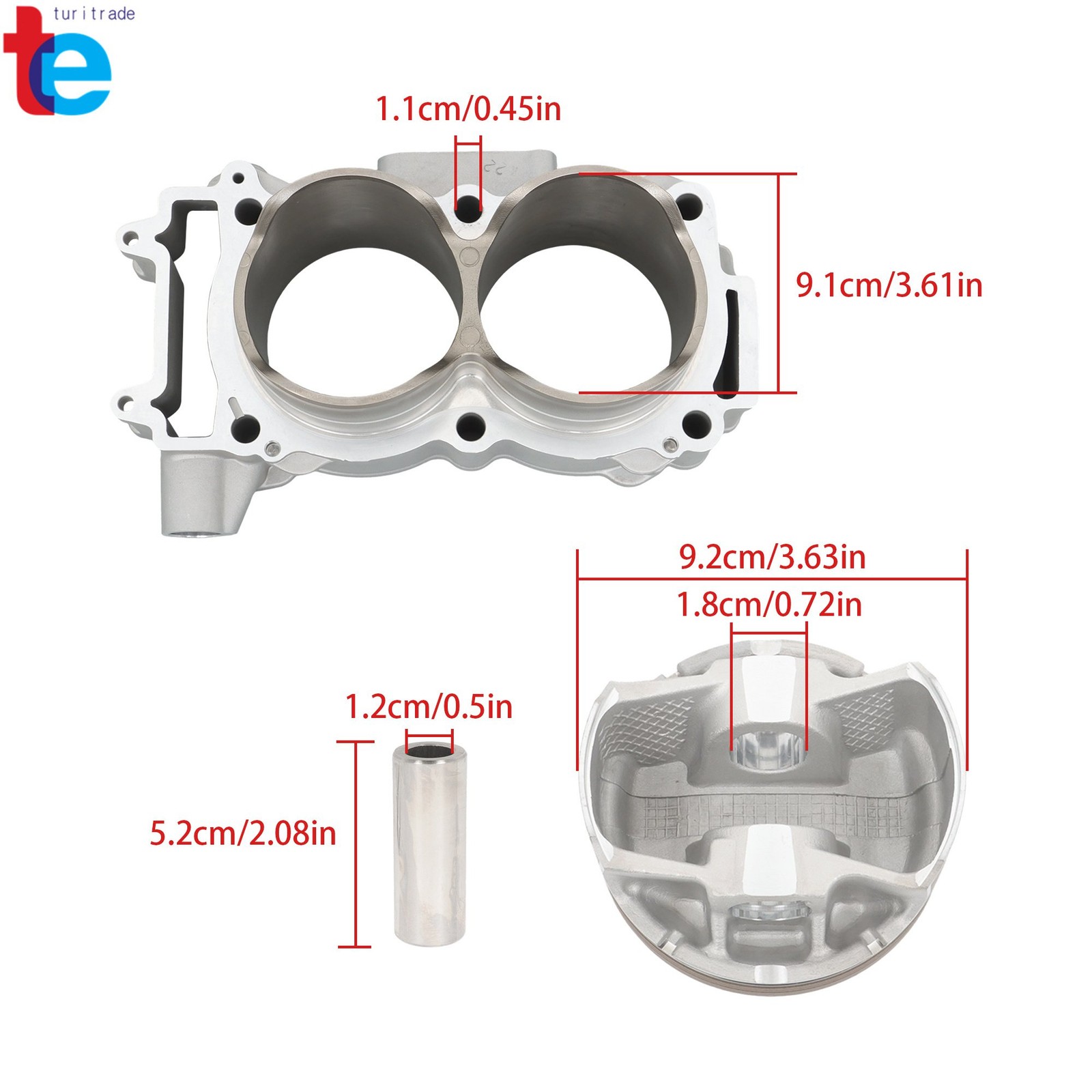 Cylinder Crankshaft Engine Rebuild Kit For Polaris Ranger Crew XP 1000 2014-2018