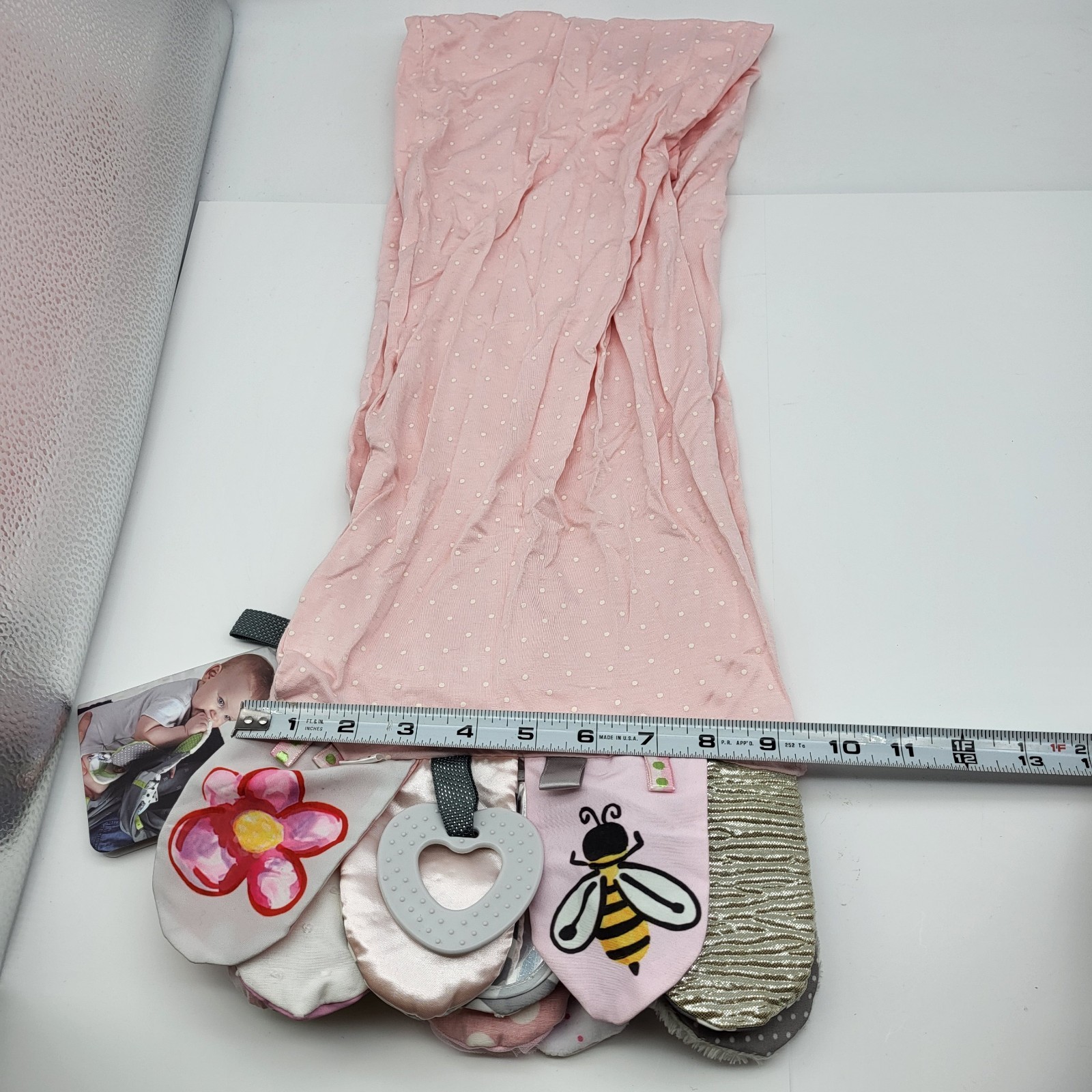 Demdaco Activity Mommy & Me Scarf Soft Pink Baby Toys Bonding Time Toddler