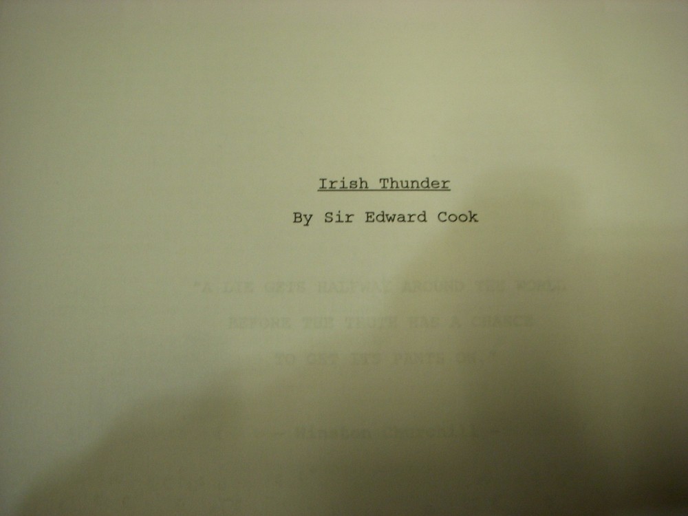Scripts for Irish Thunder movie