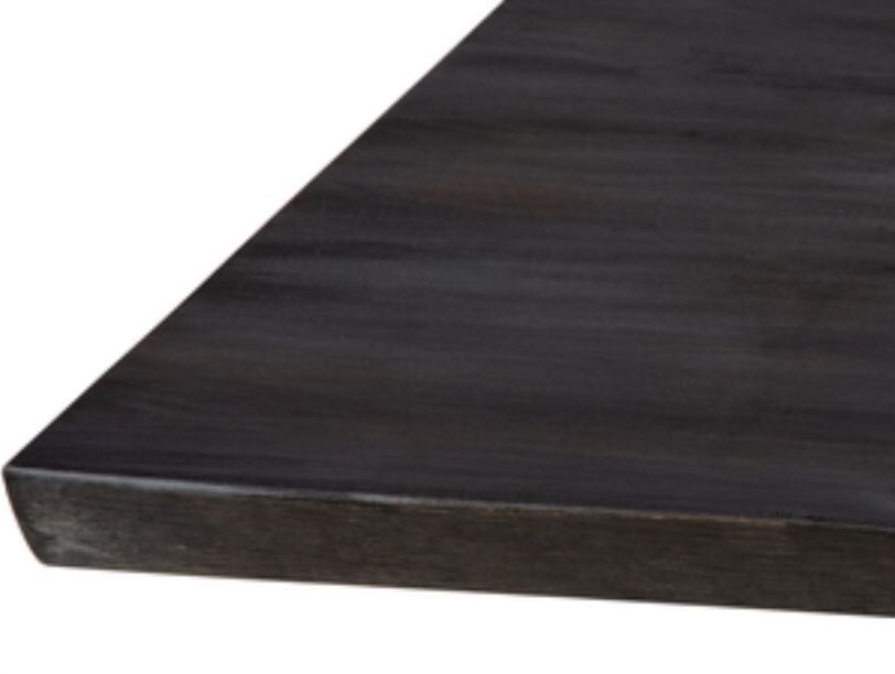 30" x 60" Rectangular Solid Wood Live Edge Restaurant Table Top in Gray Wood
