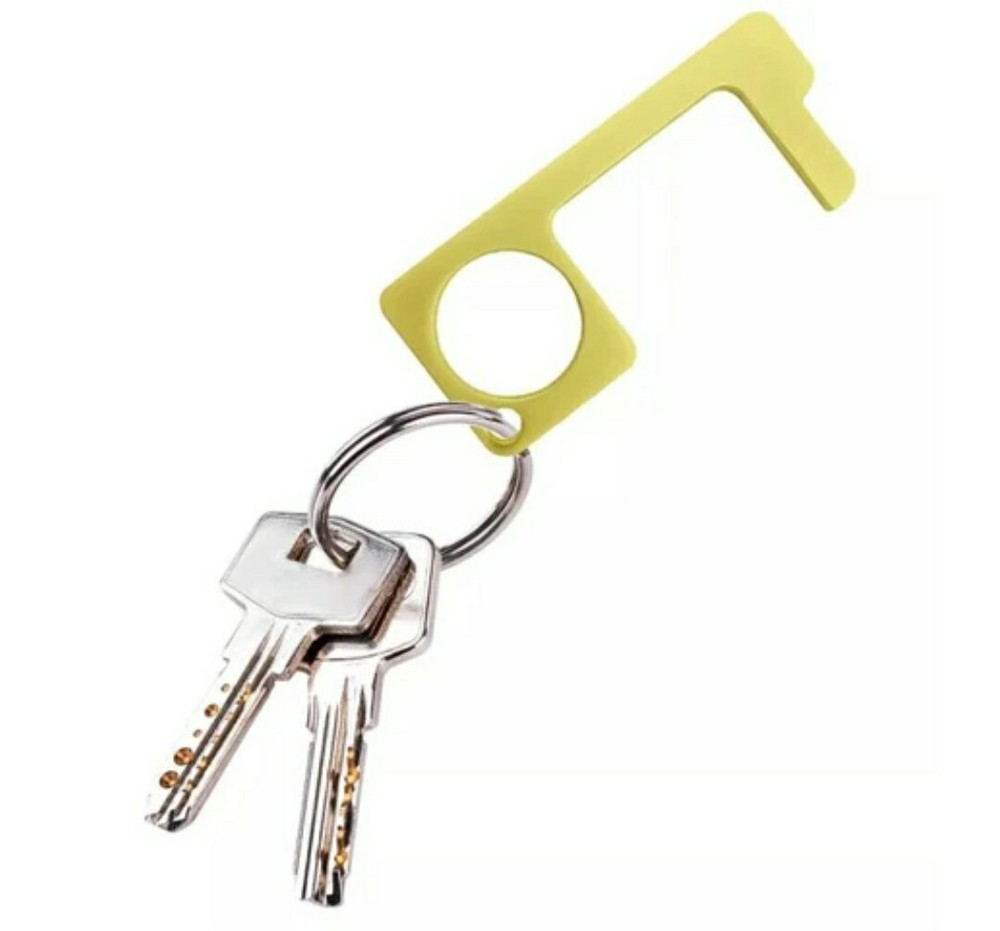 4 Pack Touchless Antimicrobial Door Opener Hook No Touch Tool Avoid Germs Gold