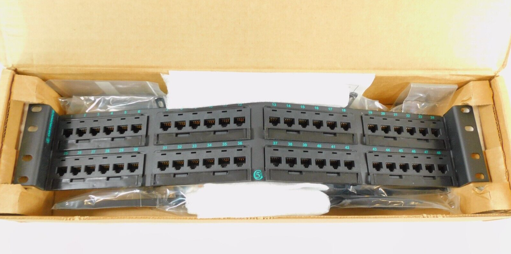 Cat5e Patch Panel Ortronics PHA5E6U48 Clarity 5E Angled 2U 48-Port Panel - NEW