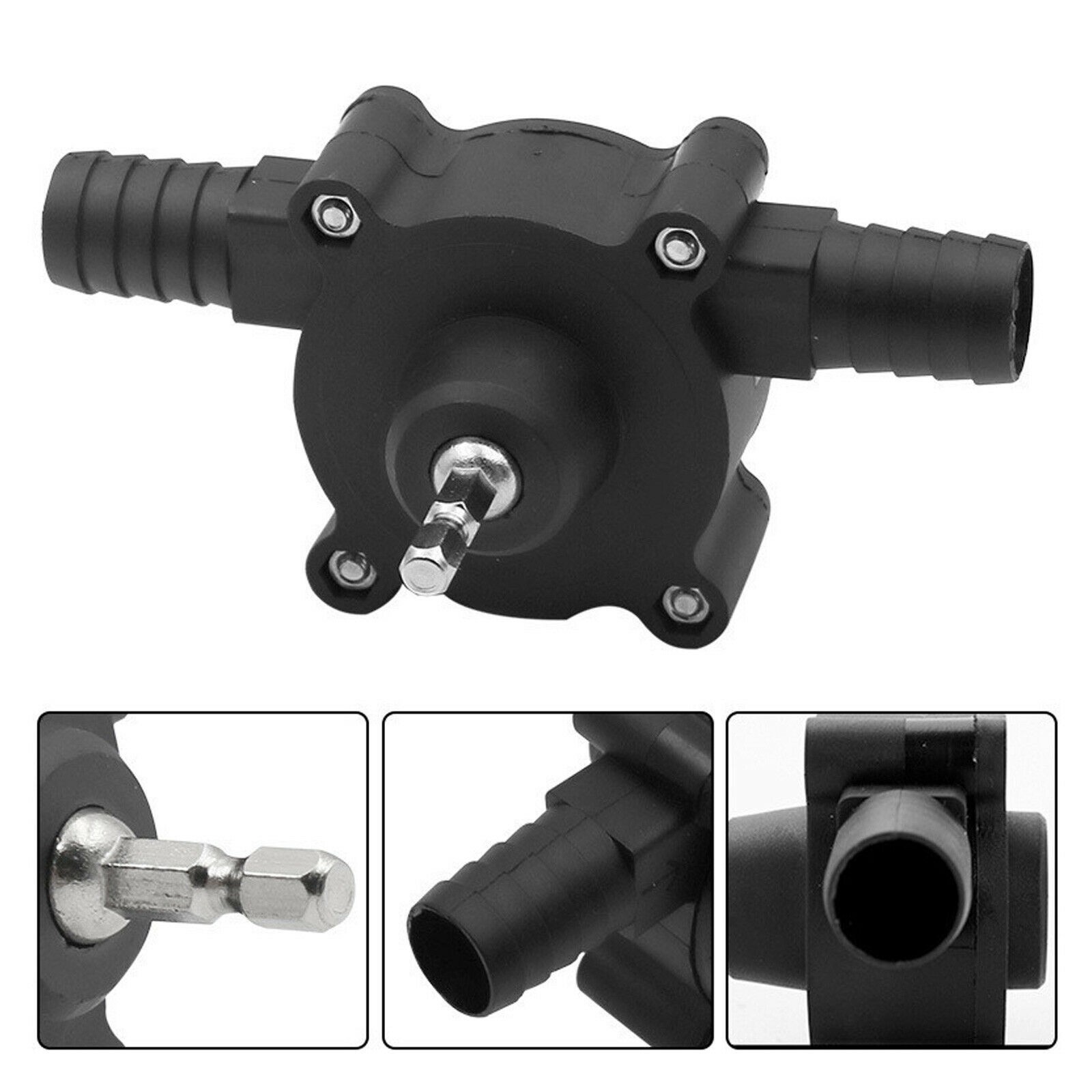 Hand Drill Drive Self Priming Pump Water Oil Fluid Transfer Tool