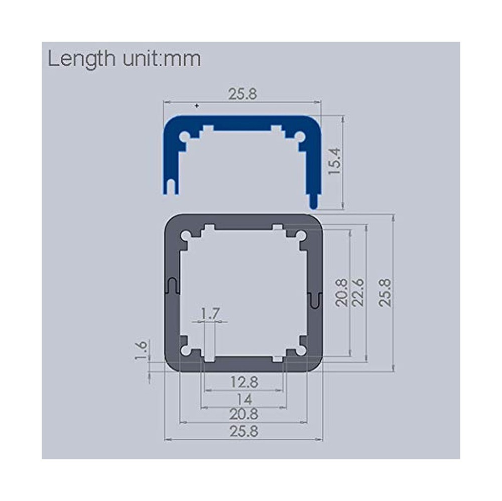 JIUWU 2pcs Silver Surface Drawing Process Split Aluminum Enclosure Electronic...