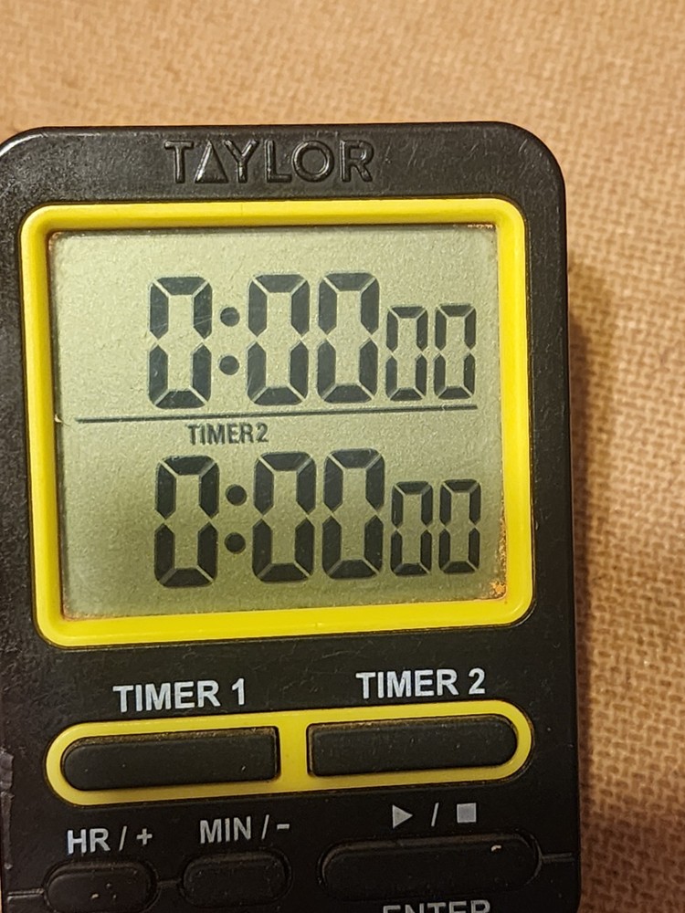 Taylor 5880 Dual Event Digital Timer with Clock -Cooking Kitchen Timer Free Ship