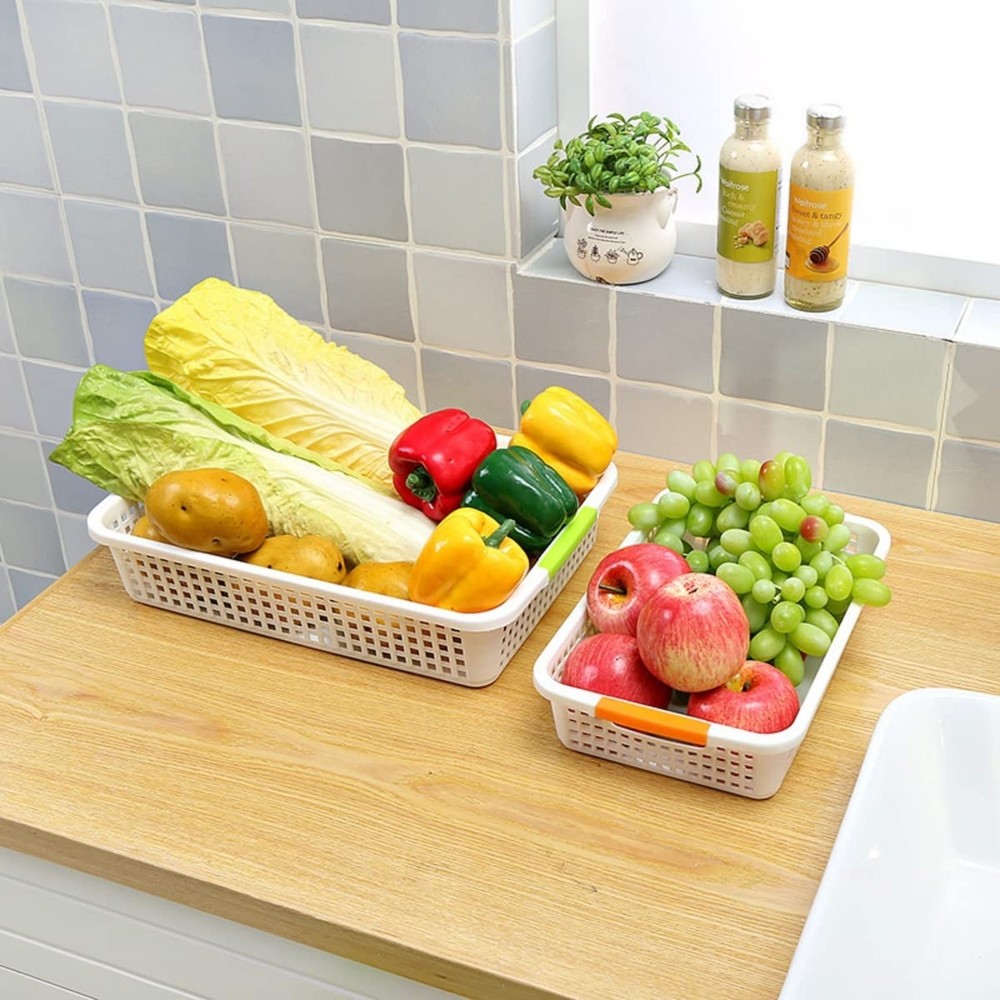 4-Pack Plastic Storage Baskets - Classroom Paper Turn in Trays Stackable for ...