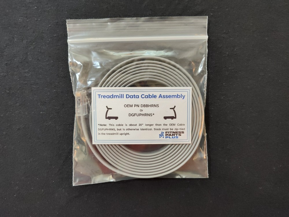 Treadmill Data Cable Assembly for Pacemaster (OEM PN DBBHRNS or DGFUPHRNS)