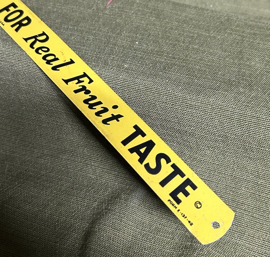 Vintage Original Tin Strip Shelf Sign Bireley’s Orange Soda 1941