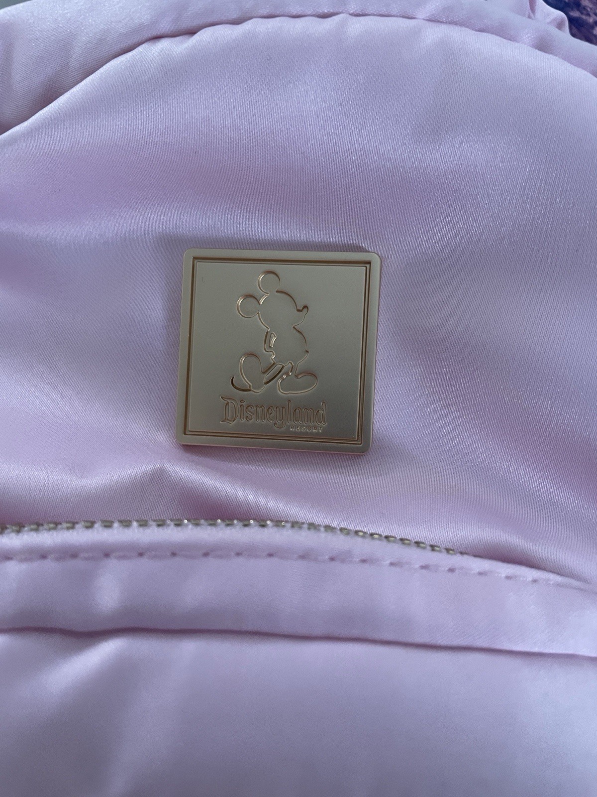 Disneyland Pink Quilted Mickey Gold Tone Hardware Mini Backpack New