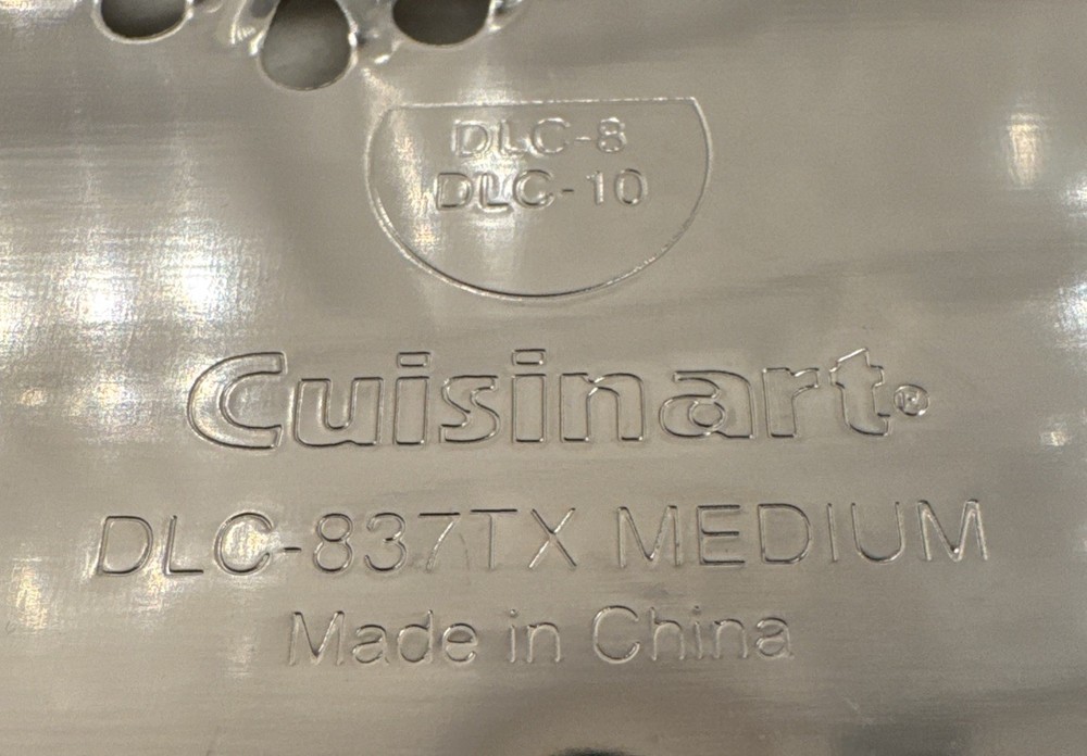 Cuisinart Prep 11 Plus Food Processor Medium Shredding Disc Blade DLC-837TX