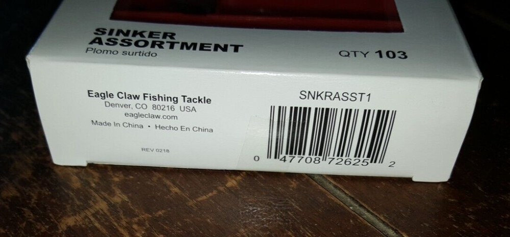 Eagle Claw 103 pc Sinker Assortment - Model #SNKRASST1