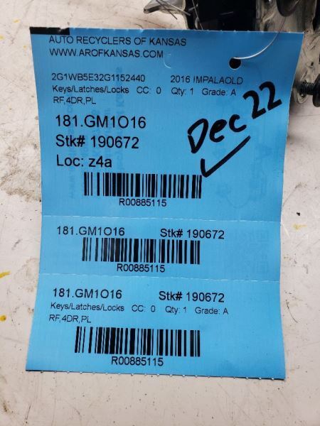 IMPALAOLD 2016 Keys/Latches/Locks 885115