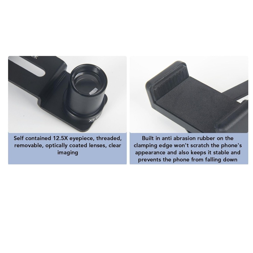 Smartphone Camera Adapter for Microscope Eyepiece, 12.5X Microscope Eyepiece ...
