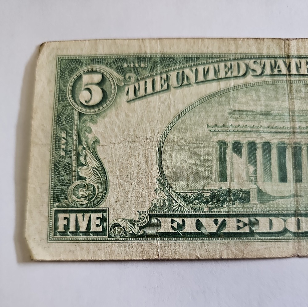 1953 B Red Seal, 5 Dollar, STAR Note.