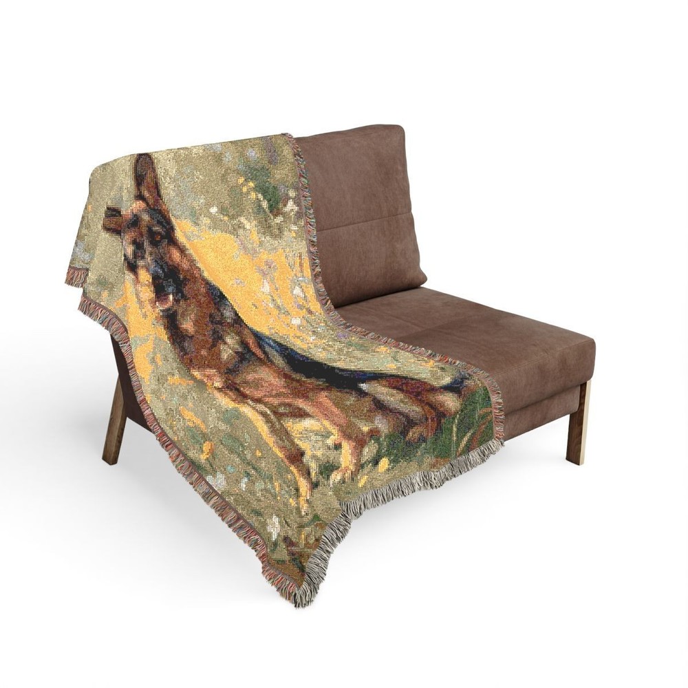 German Shepherd Dog Woven Throw Blanket