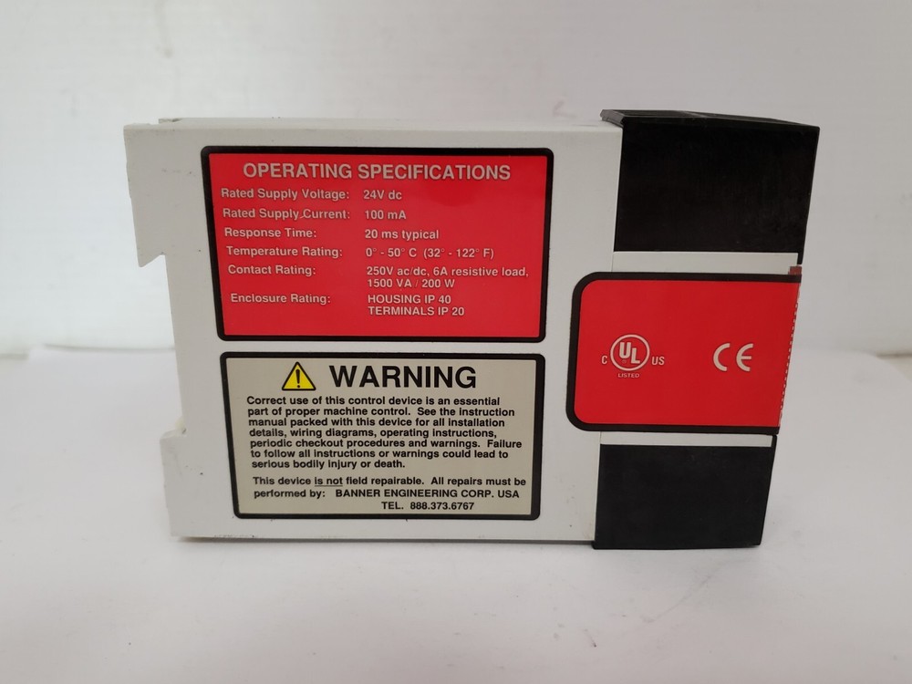BANNER ENGINEERING IM-T-9A SAFETY RELAY MODULE 24VDC 6A