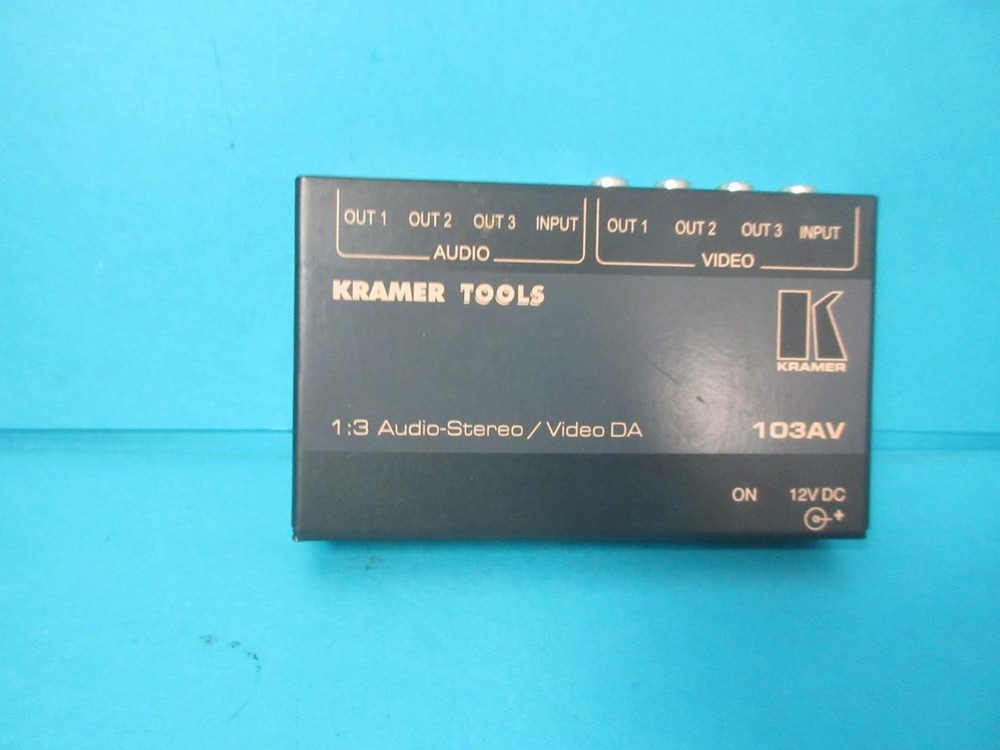 KRAMER TOOLS 103AV 1:3 AUDIO-STEREO/VIDEO DA DISTRIBUTION AMPLIFIER MINT
