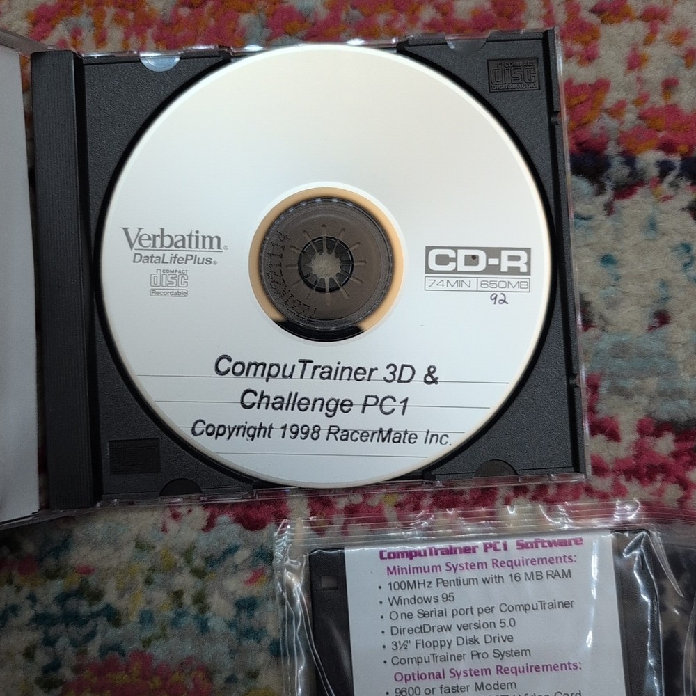 RacerMate CompuTrainer Pc1 Version, 8001/2 Software, 3D, Spinscan Etc